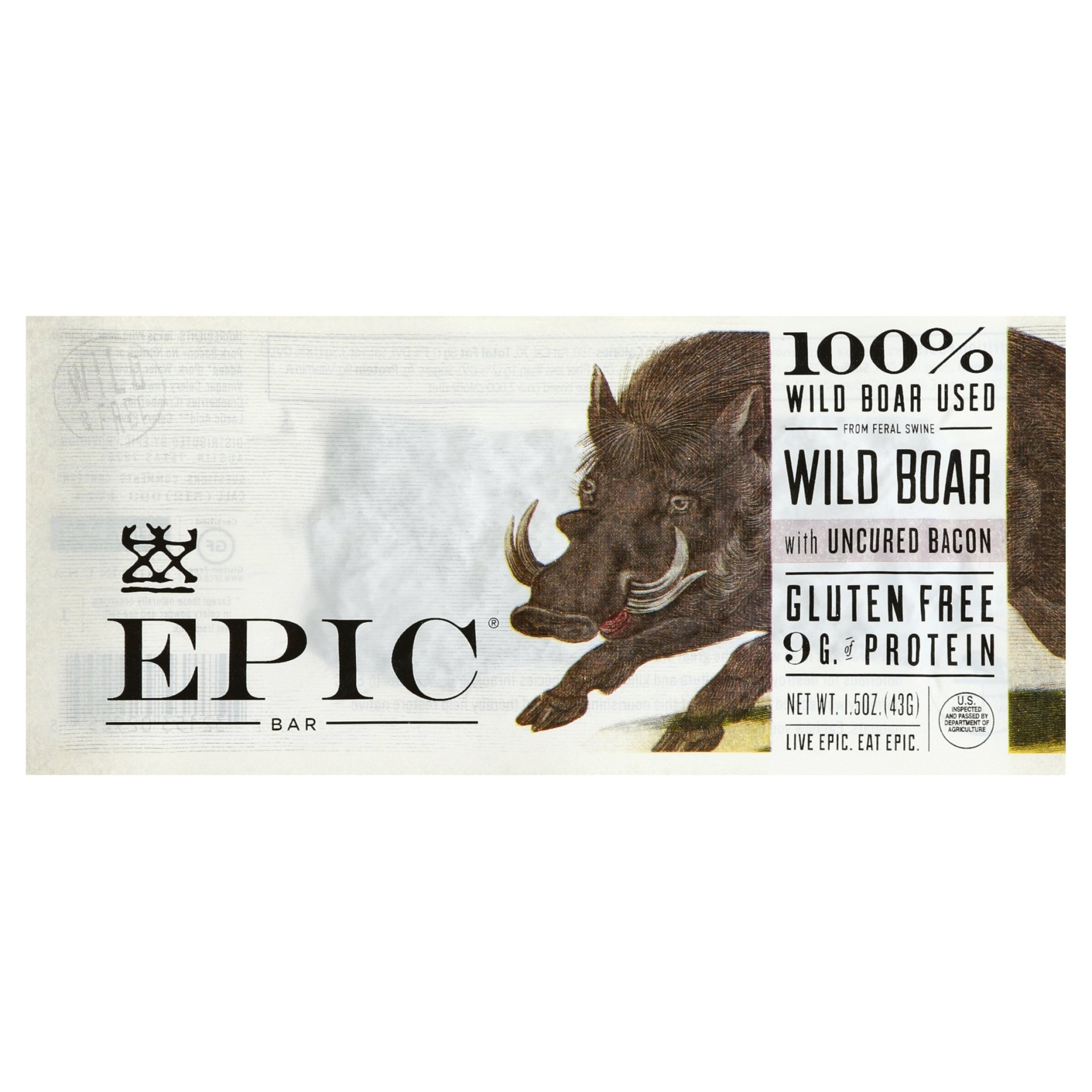 slide 1 of 1, Epic Bar Wild Boar, 1.5 oz