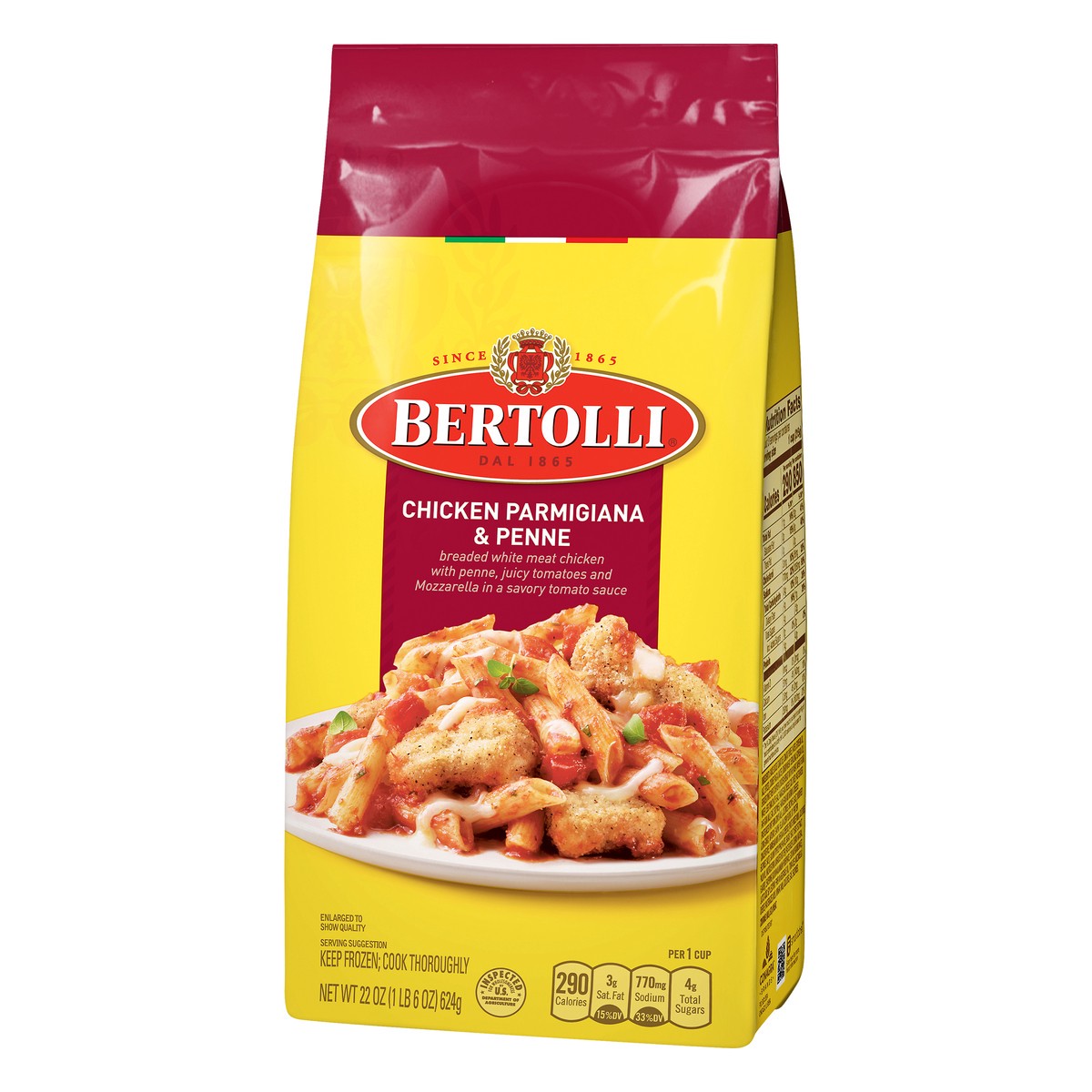 slide 7 of 11, Bertolli Chicken Parmigiana & Penne 22 oz, 22 oz