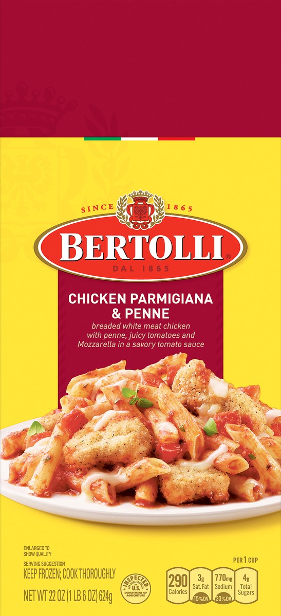 slide 1 of 11, Bertolli Chicken Parmigiana & Penne 22 oz, 22 oz