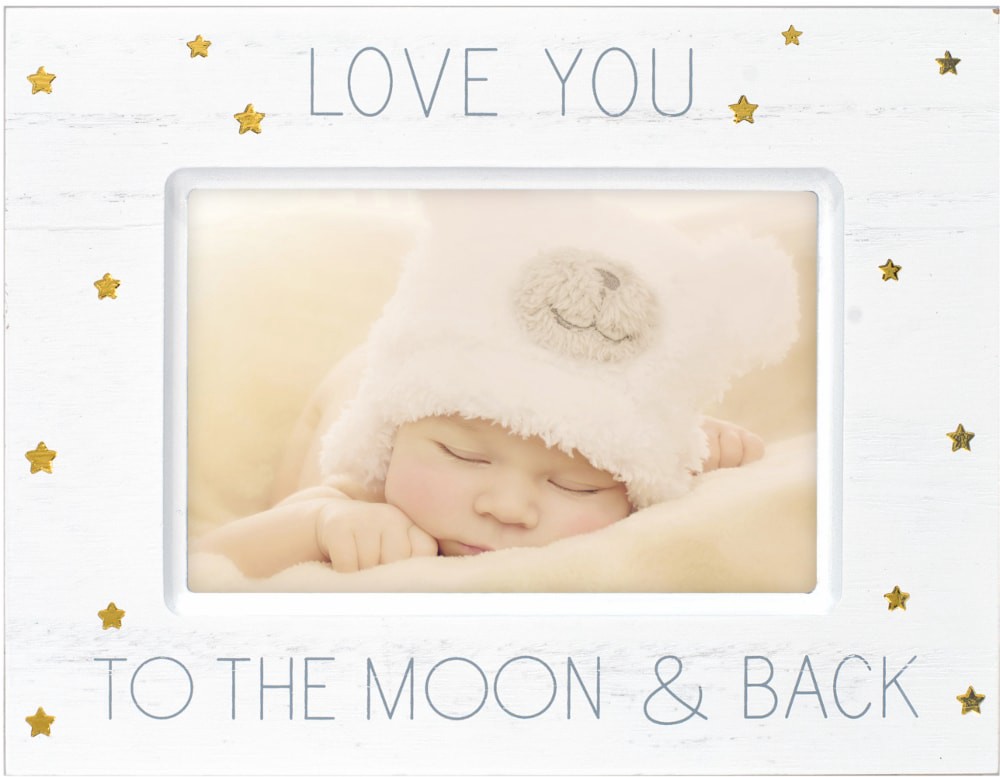 slide 1 of 1, Malden We Love You To The Moon And Back Again'' Picture Frame - White'', 4 in x 6 in