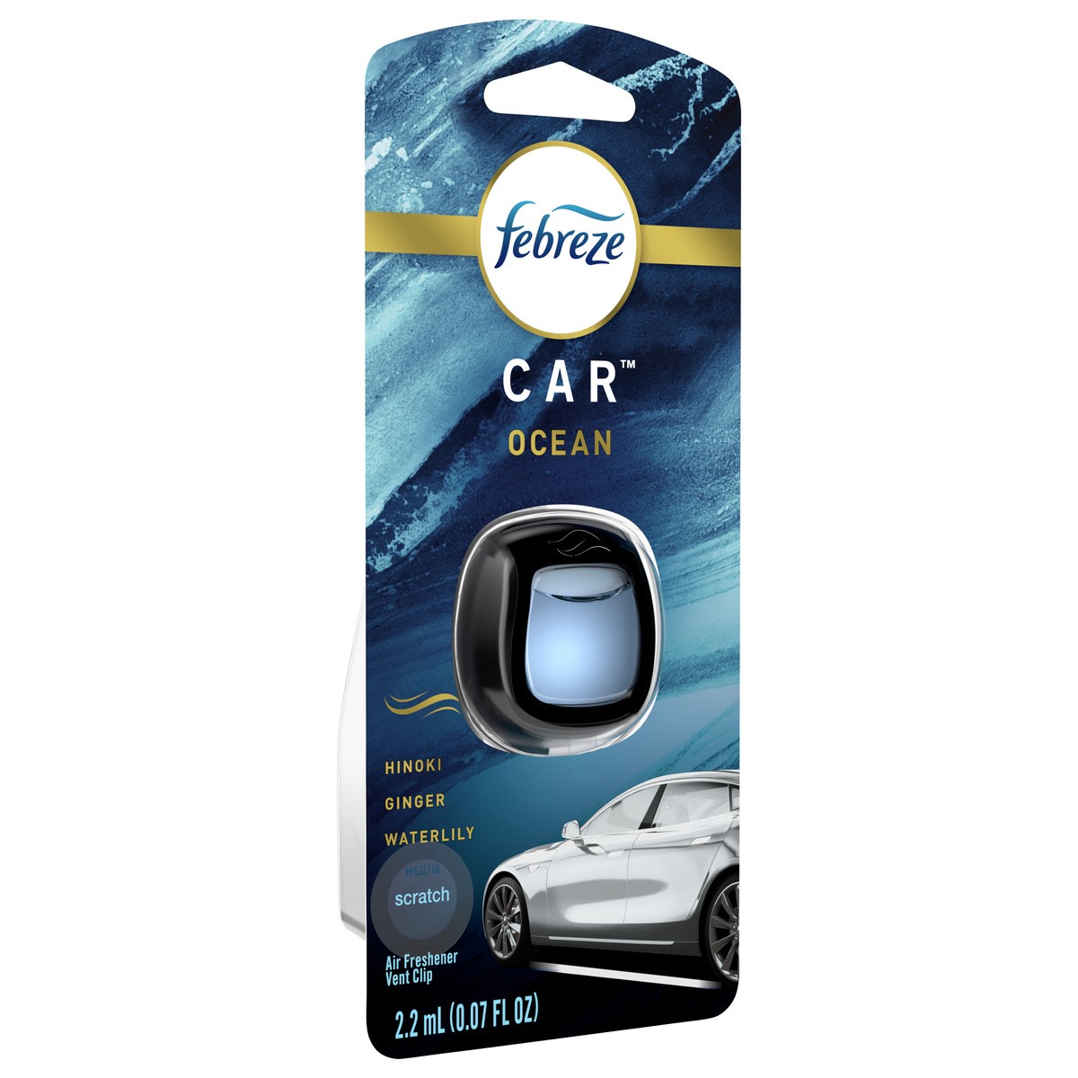 slide 2 of 6, Febreze Febreeze Car Freshener Ocean, 0.07 oz