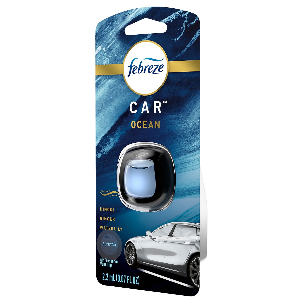 slide 3 of 6, Febreze Febreeze Car Freshener Ocean, 0.07 oz