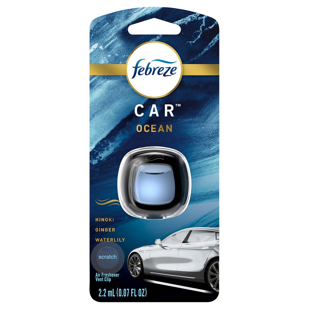 slide 6 of 6, Febreze Febreeze Car Freshener Ocean, 0.07 oz