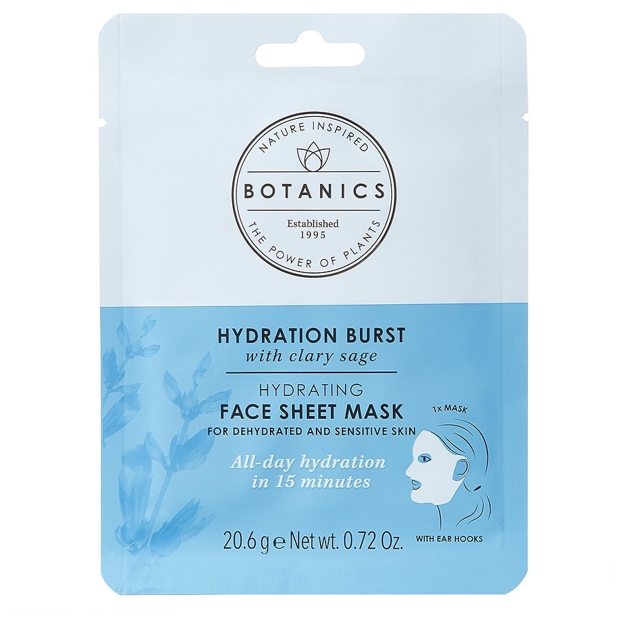 slide 1 of 1, Botanics Hydration Burst Hydrating Sheet Mask, 0.72 oz