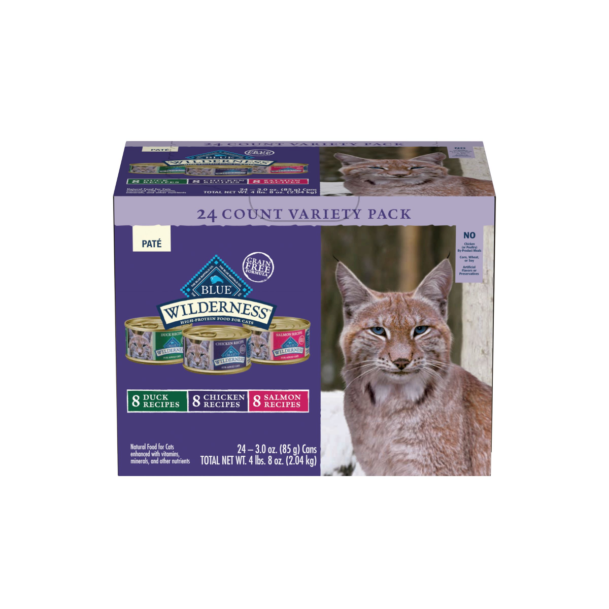 slide 1 of 21, BLUE WILDERNESS Wilderness Adult Cat Duck/Salm/Ckn 3oz 24ct VP, 24 ct; 3 oz