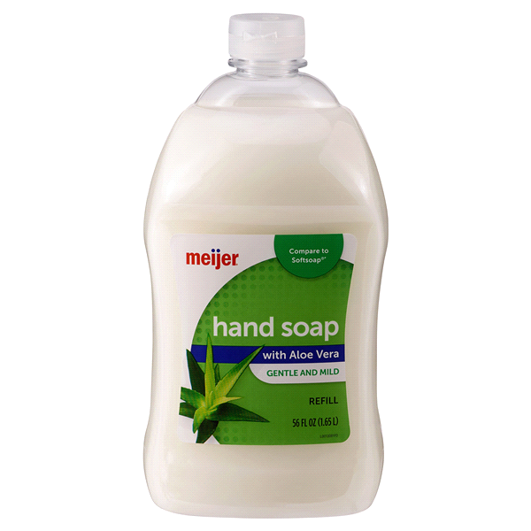 slide 1 of 1, Meijer Aloe Hand Soap Refill, 56 oz