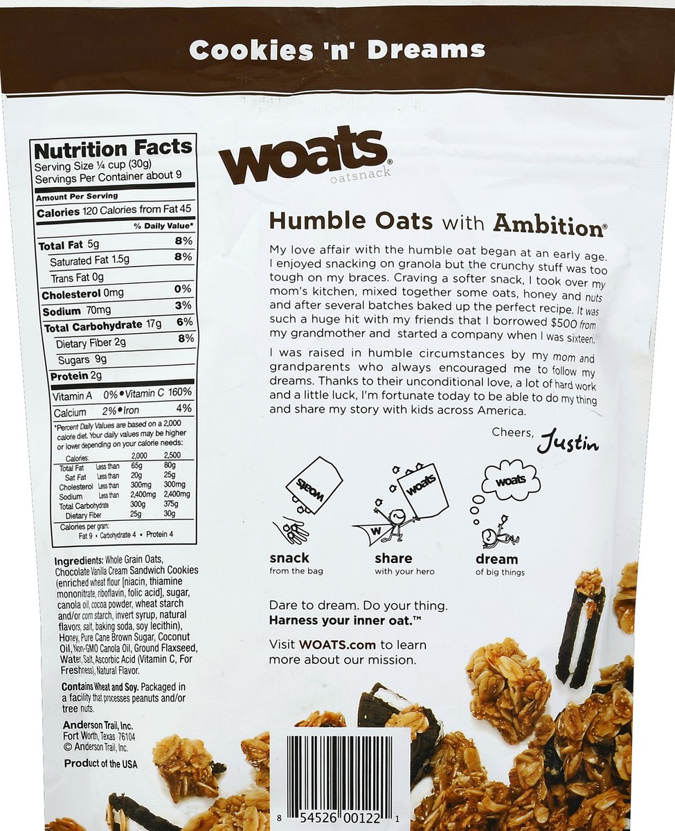 slide 8 of 8, WOATS Oatsnack 10 oz, 10 oz