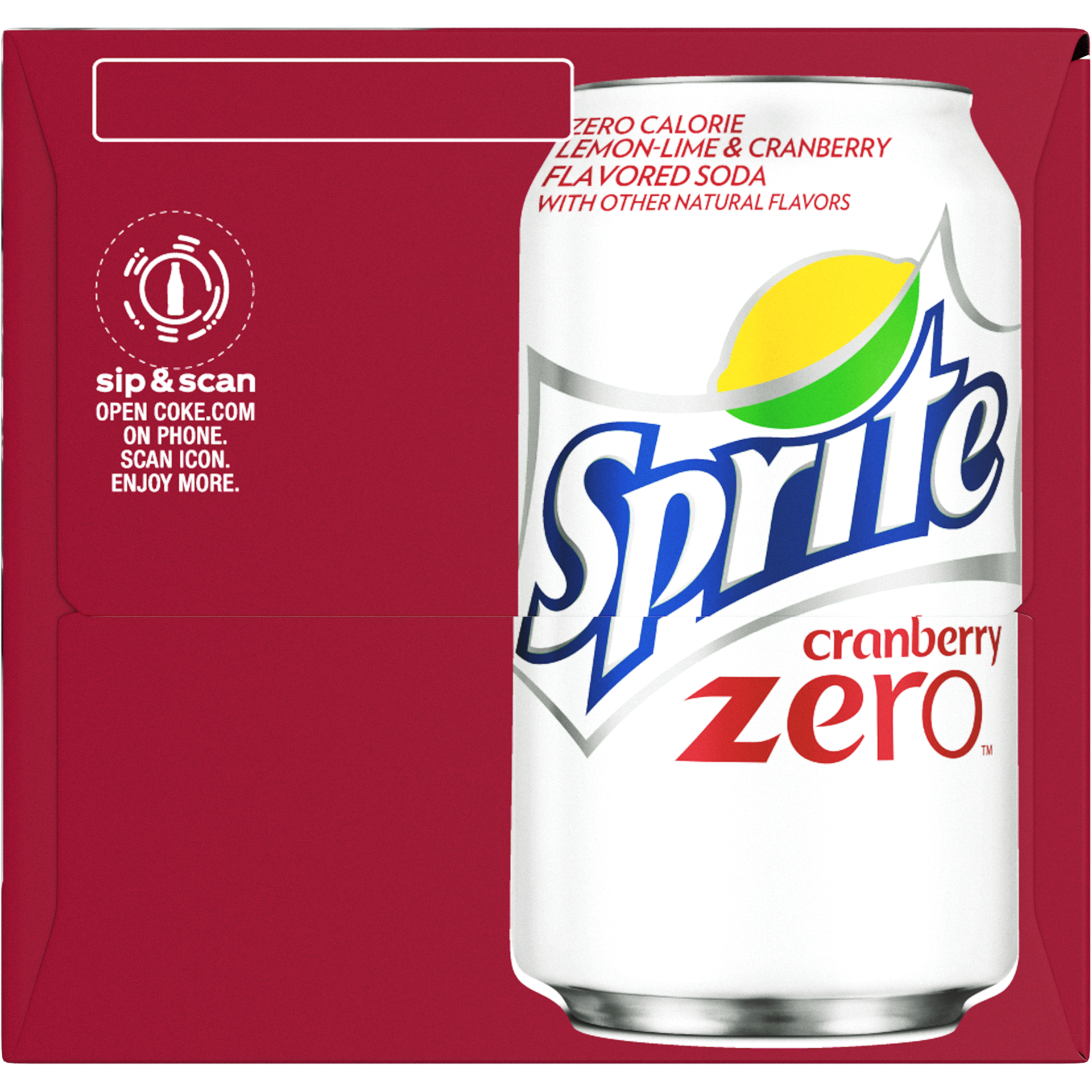 slide 2 of 7, Sprite Zero Sugar Cranberry, Lemon Lime Diet Soda Pop Soft Drink, 12 fl oz, 12 Pack, 144 fl oz