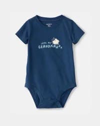 Carter's Baby 'Love My Grandma' Sheep Graphic Bodysuit - Blue Navy 6M