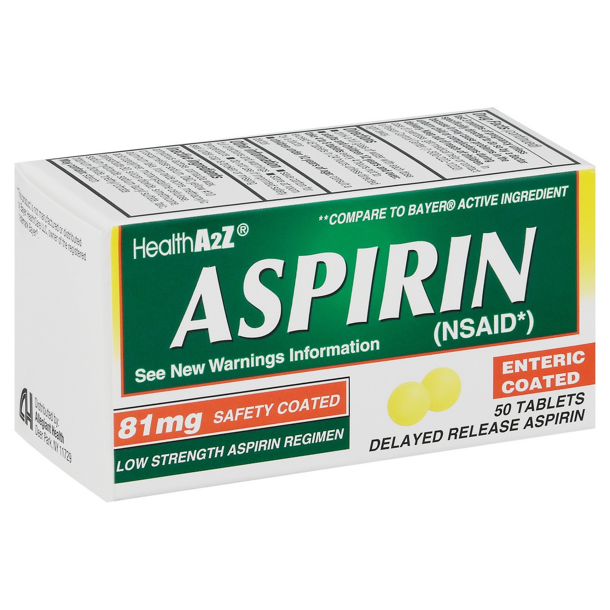 slide 4 of 12, Health A2Z Aspirin Low Dose Tabs, 50 ct