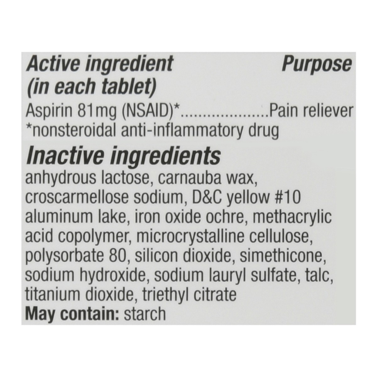 slide 10 of 12, Health A2Z Aspirin Low Dose Tabs, 50 ct