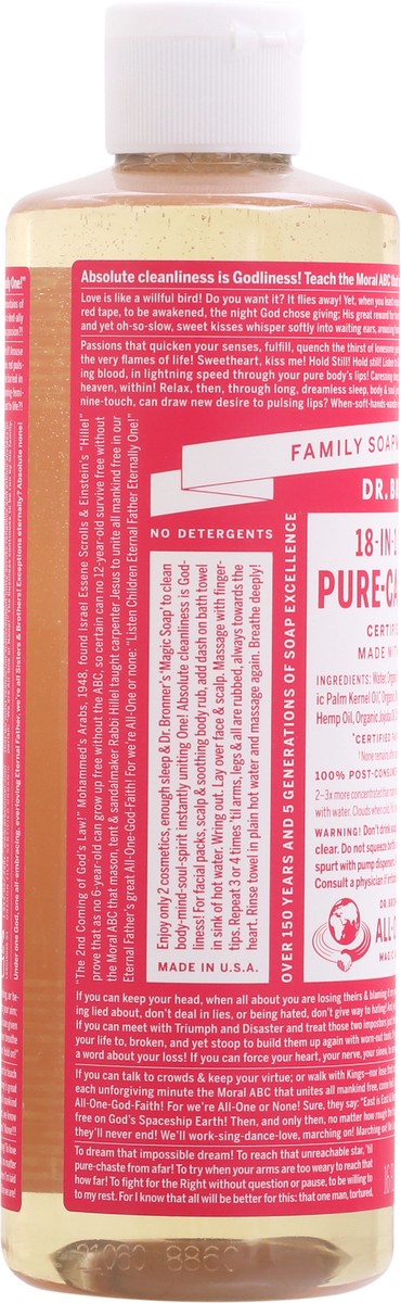 slide 12 of 12, Dr. Bronner's 18-in-1 Hemp Rose Pure-Castile Soap 16 fl oz, 16 fl oz