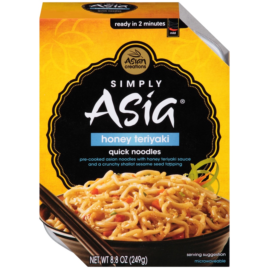 slide 1 of 1, Simply Asia Quick Noodles, Honey Teriyaki, 8.8 oz