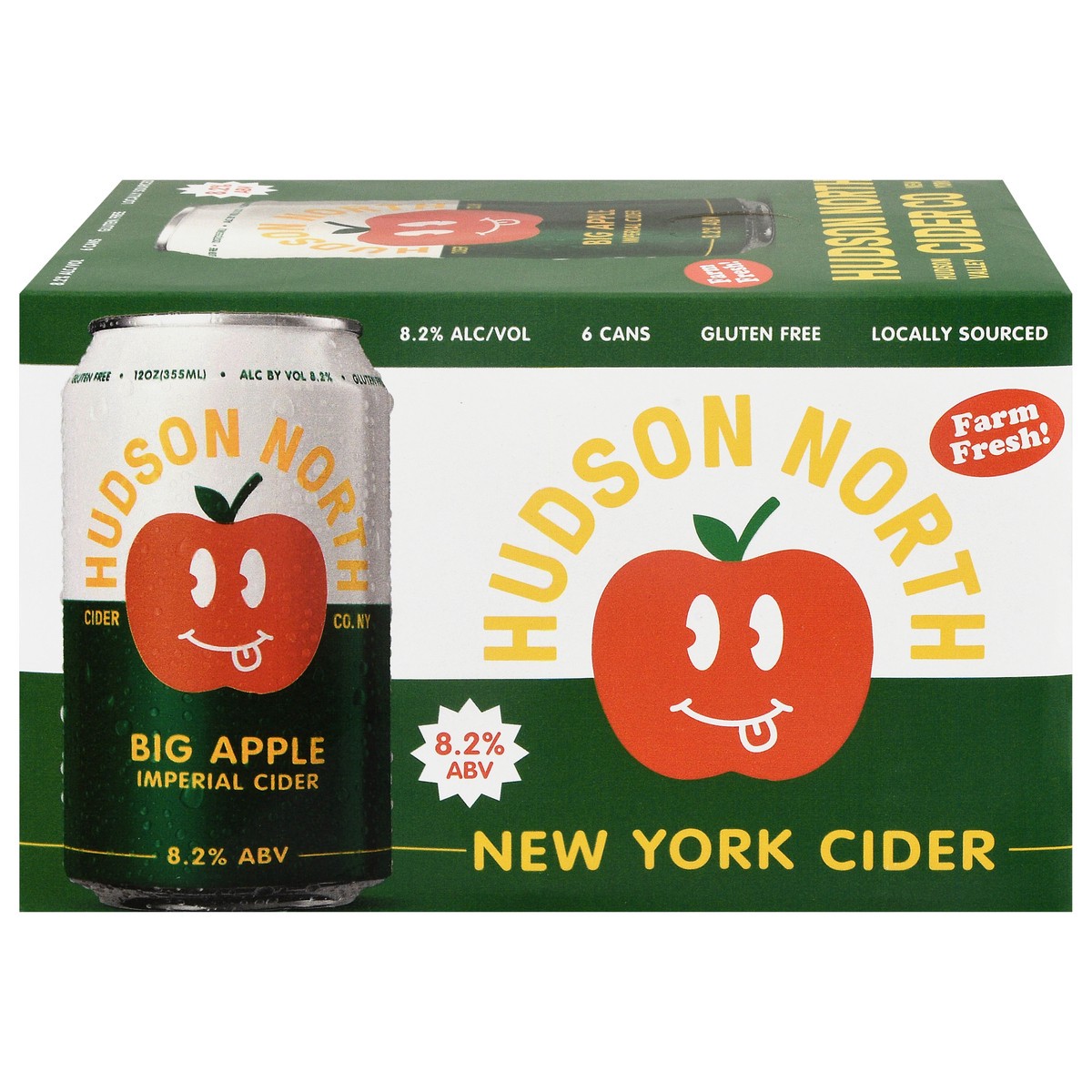slide 6 of 13, Hudson North Cider Co Big Apple Imperial New York Cider 6 - 12 oz Cans, 6 ct