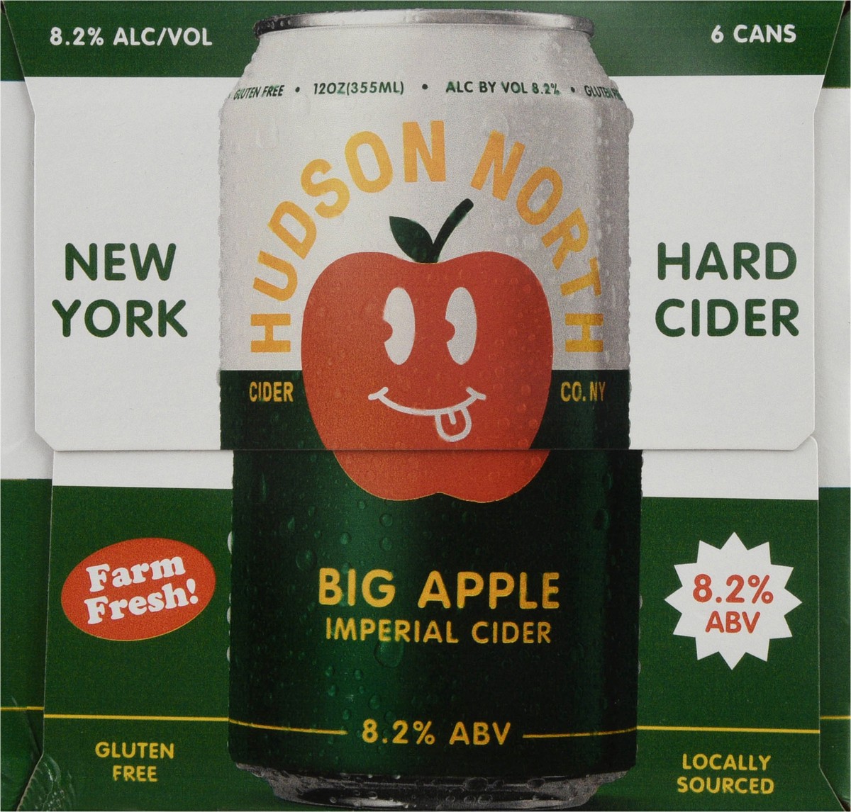slide 4 of 13, Hudson North Cider Co Big Apple Imperial New York Cider 6 - 12 oz Cans, 6 ct