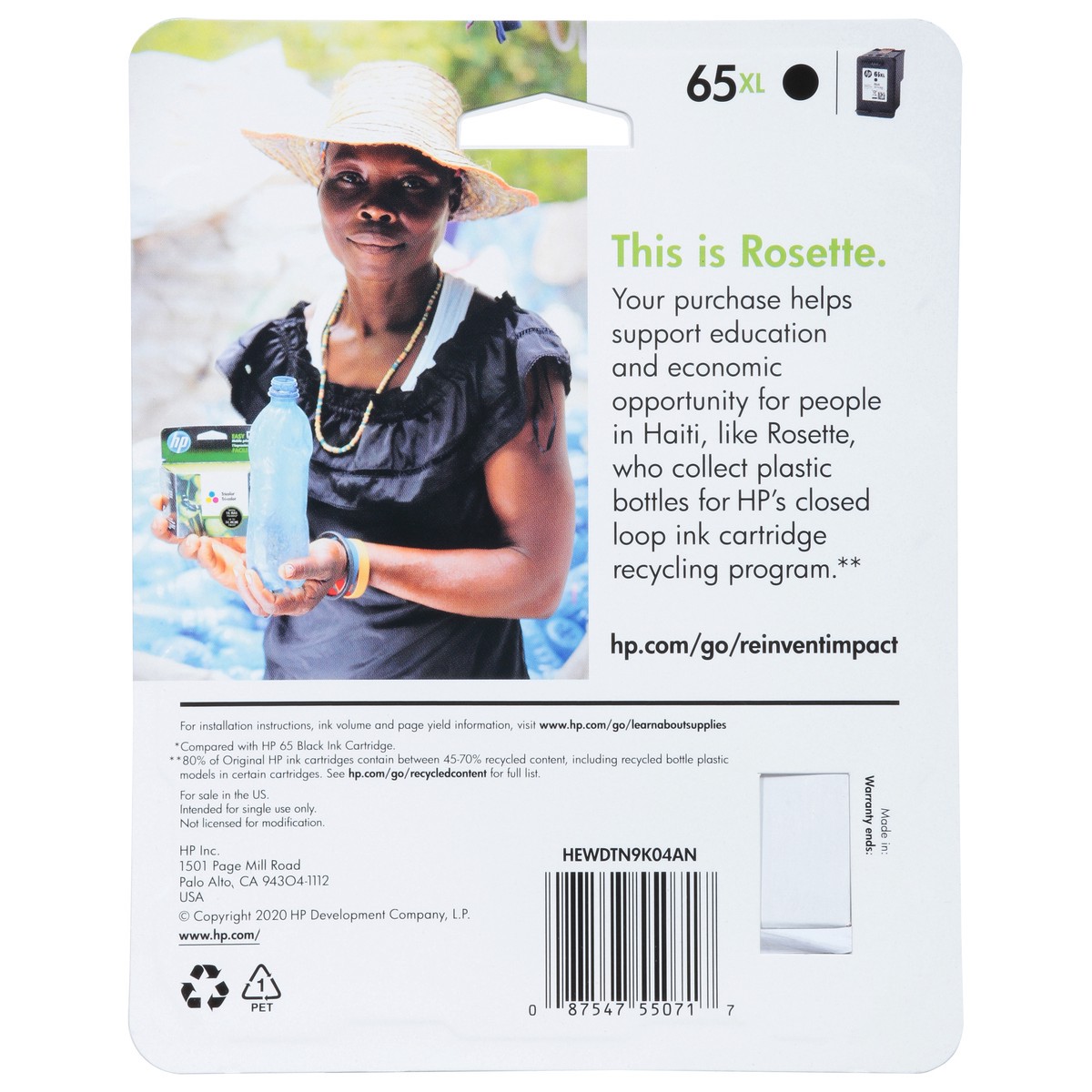 slide 9 of 12, HP 65XL Black Ink Cartridge 1 ea, 1 ct