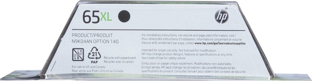 slide 6 of 12, HP 65XL Black Ink Cartridge 1 ea, 1 ct