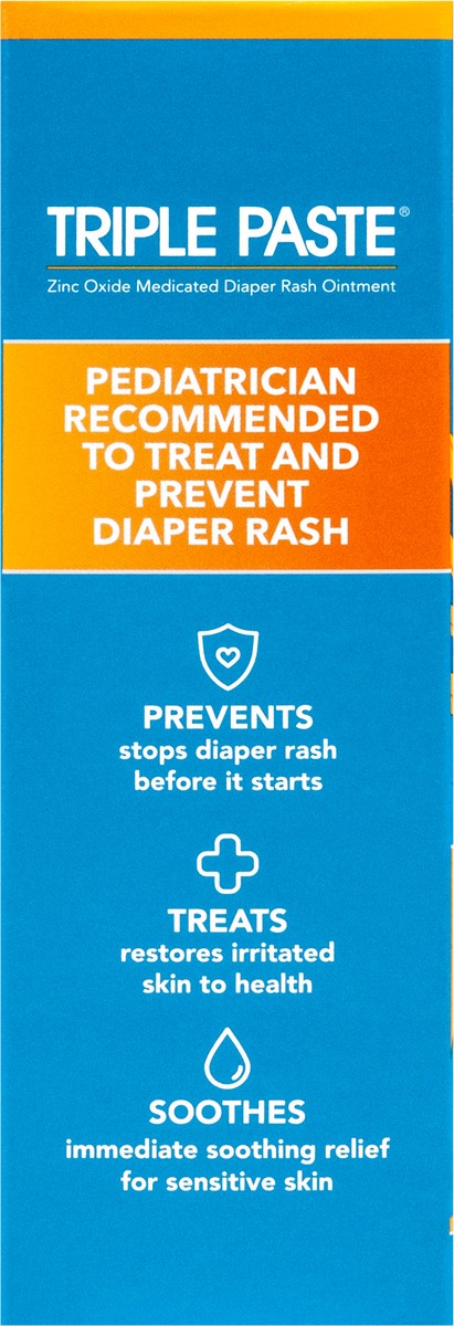 slide 4 of 8, Triple Paste Zinc Oxide Medicated Diaper Rash Ointment 2 oz, 2 oz