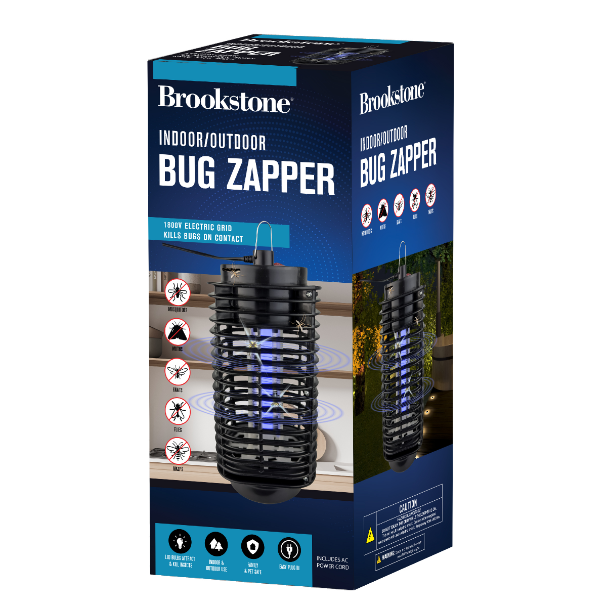 slide 2 of 2, BROOKSTONE Indoor / Outdoor Plug-in LED Lamp Bug Zapper, 1 ct