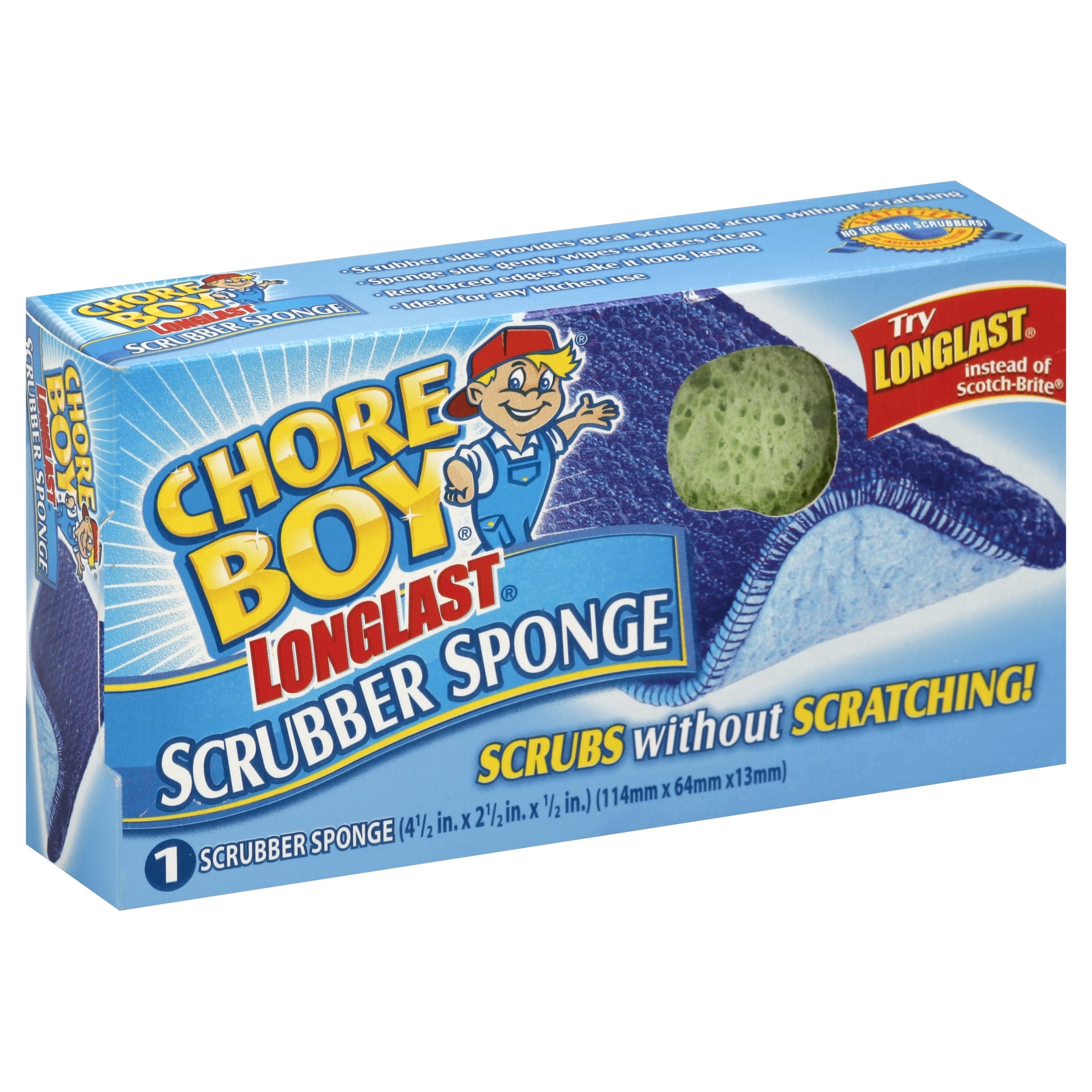 slide 1 of 5, Chore Boy Scrubber Sponge 1 ea, 1 ea