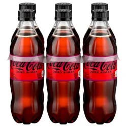 Coca-Cola Cherry Zero Bottles, 16.9 fl oz, 6 Pack