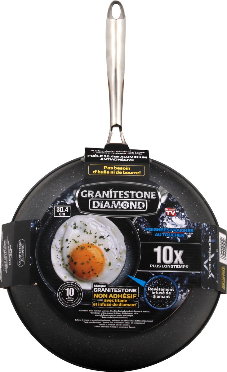 slide 6 of 6, Granitestone Fry Pan, Non-Stick Aluminum, 12 Inch, 1 ct