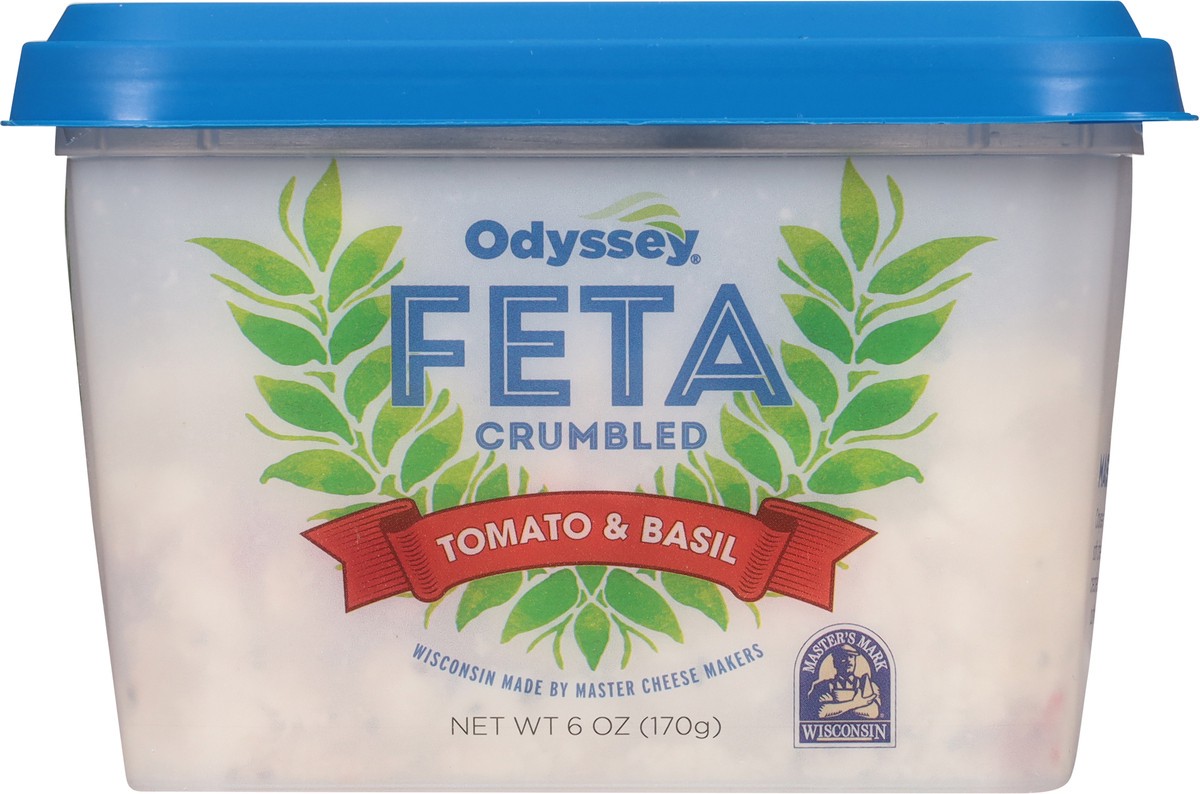 slide 9 of 12, Odyssey Crumbled Tomato & Basil Feta 6 oz, 6 oz