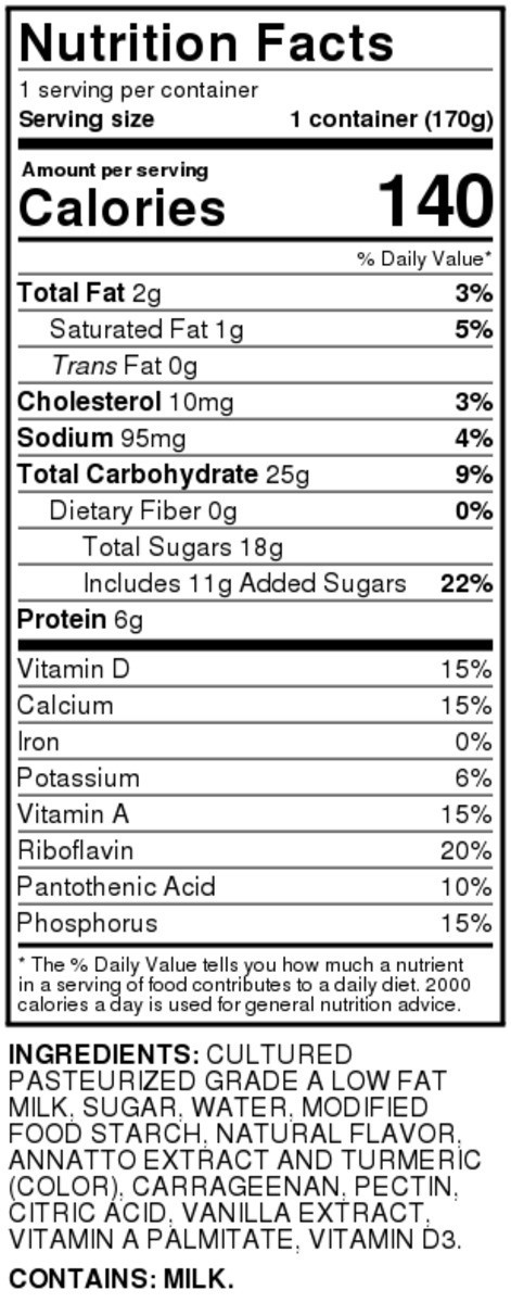 slide 4 of 9, Food Club Vanilla Blended Lowfat Yogurt, 6 oz