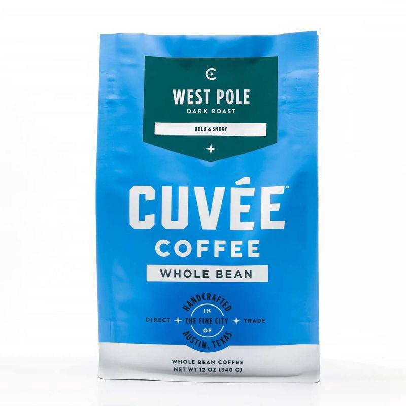slide 1 of 4, Cuvée Coffee West Pole Dark Roast Whole Bean Coffee- 12 oz, 12 oz