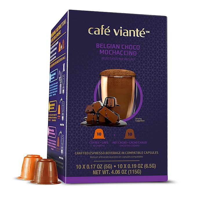 slide 3 of 5, Café Vianté Belgian Chocolate Mochaccino Capsules, 20 ct