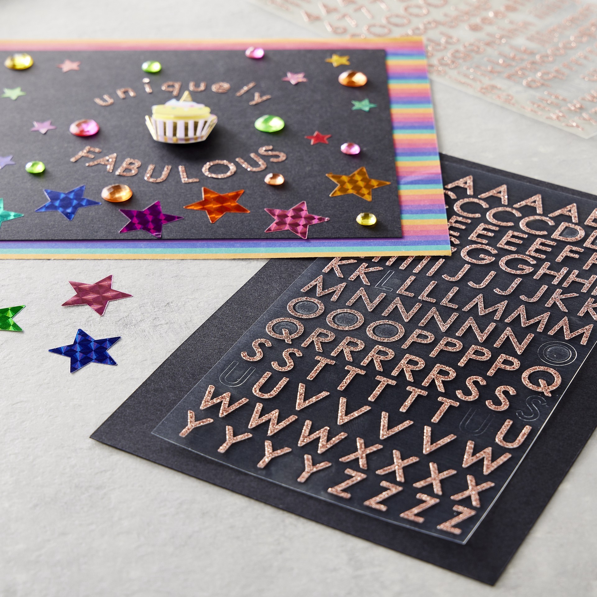 slide 2 of 3, Glitter Block Alphabet Stickers By Recollections, 2 in