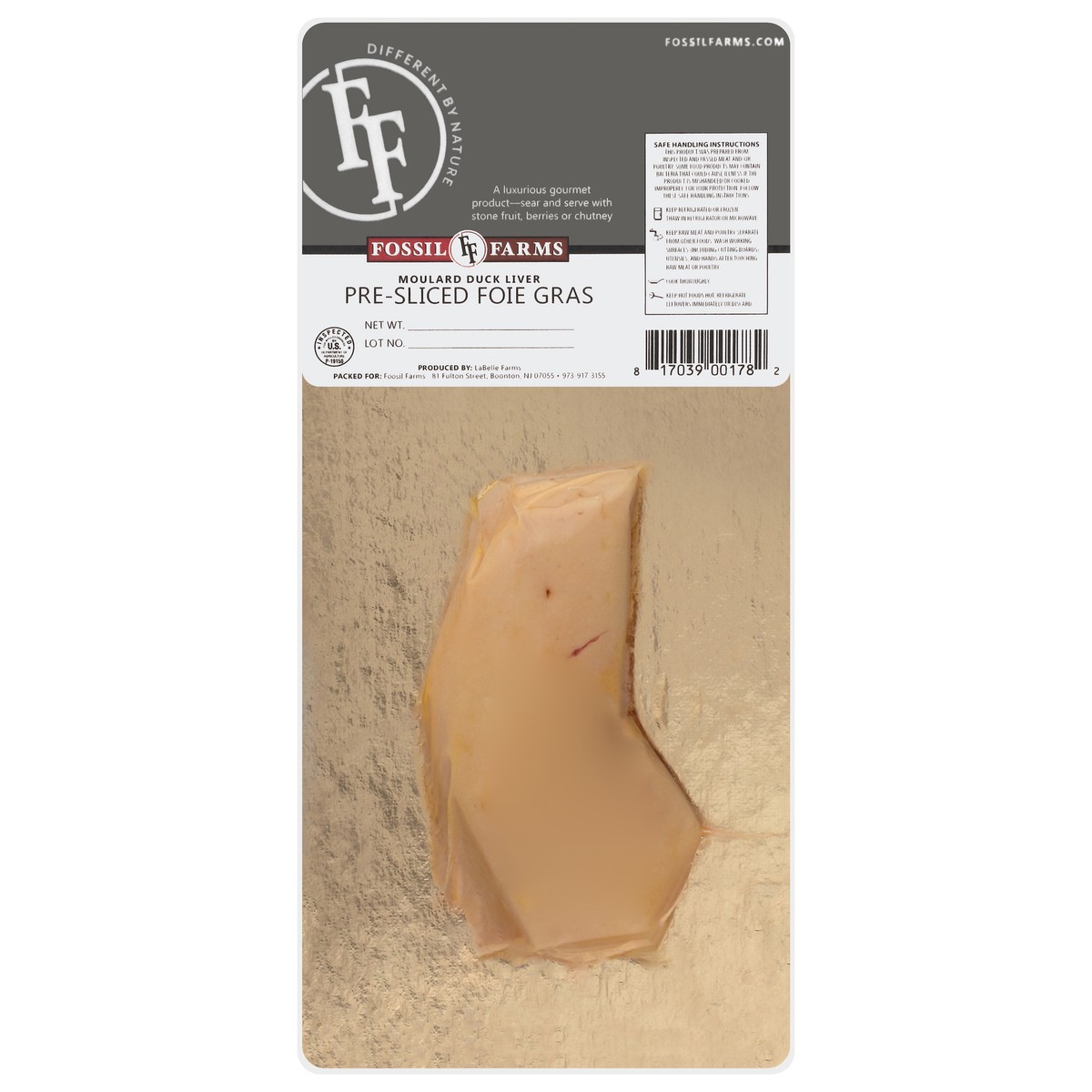 slide 4 of 4, Fossil Farms Duck Foie Gras Sliced 2 Oz, 2 oz