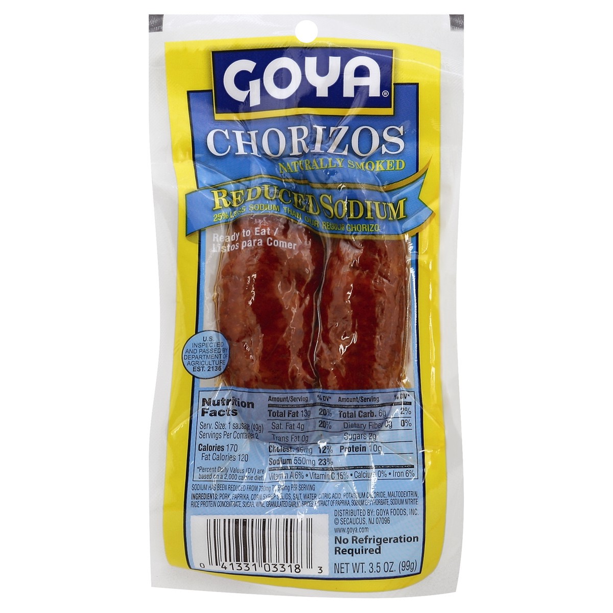 slide 3 of 4, Goya Chorizos 3.5 oz, 3.5 oz