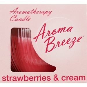 slide 1 of 1, Aroma Breeze Strawberries & Cream Aromatherapy Candle, 3.5 oz