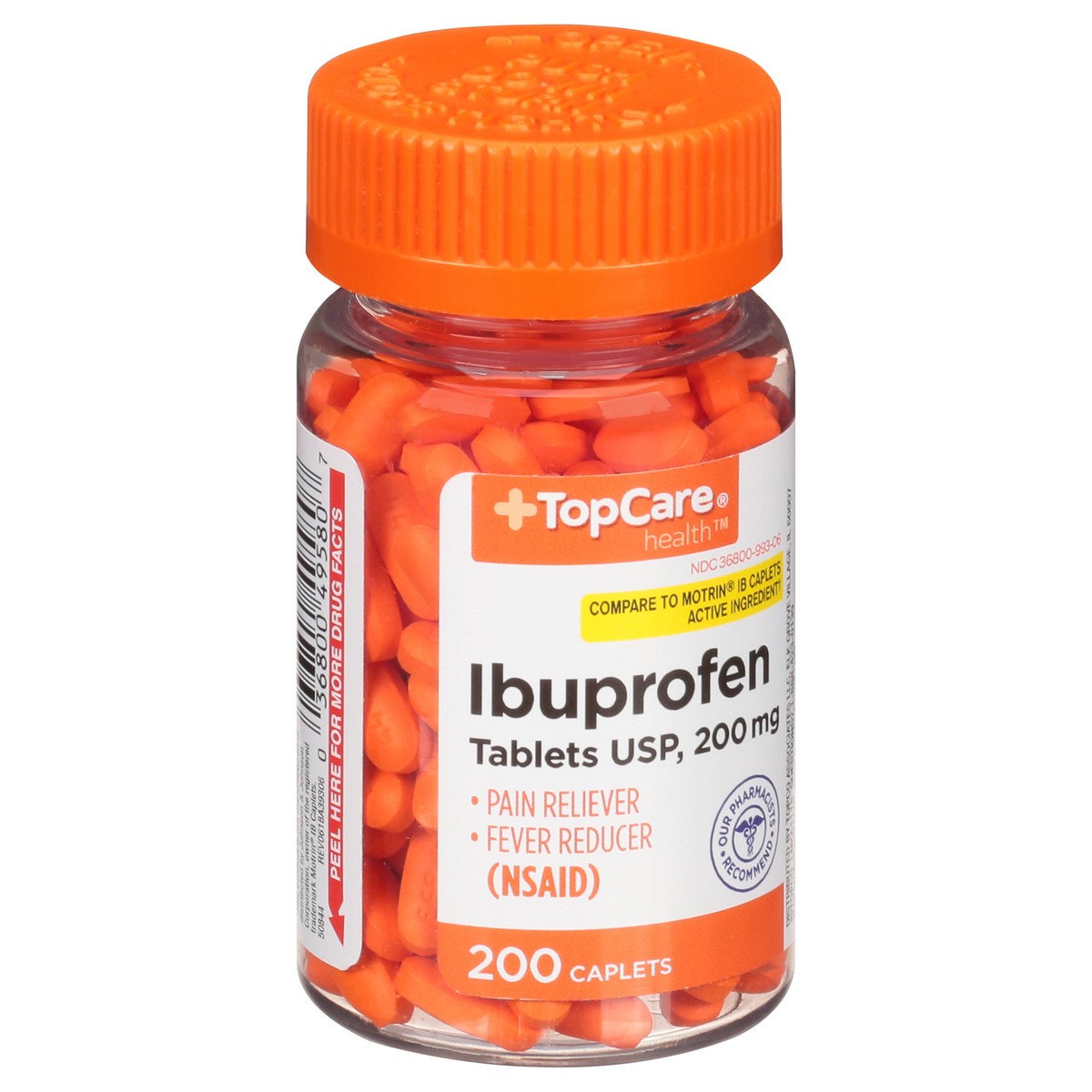 slide 4 of 9, TopCare Health 200 mg Ibuprofen 200 Coated Caplets, 200 ct