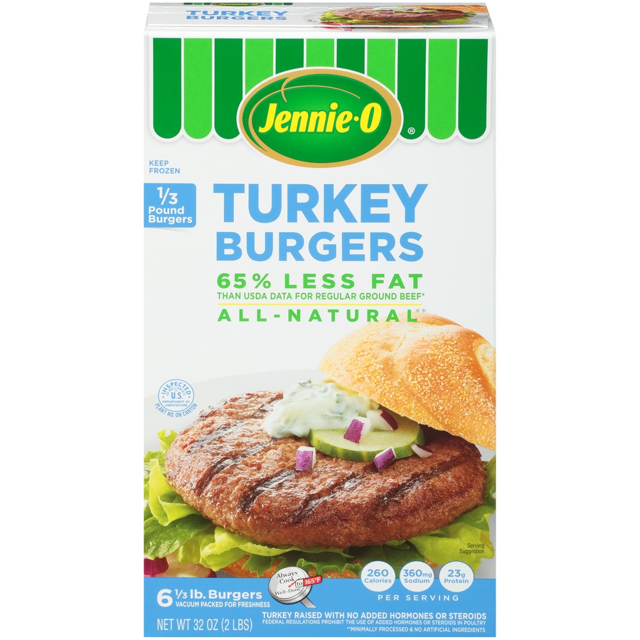 slide 1 of 1, Jennie-O Turkey Burgers, 6 ct; 0.33 lb