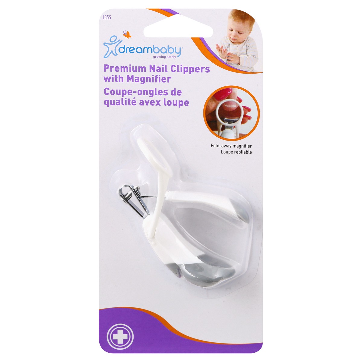 slide 1 of 9, Dreambaby Premium Nail Clippers with Magnifier 1 ea, 1 ct