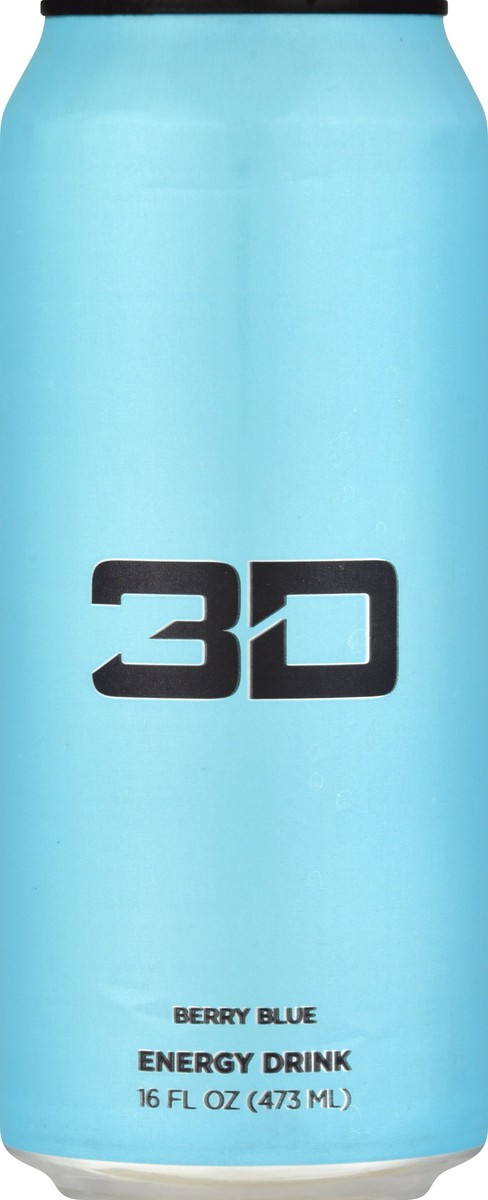 slide 6 of 9, 3D Blue Energy Drink, 16 fl oz