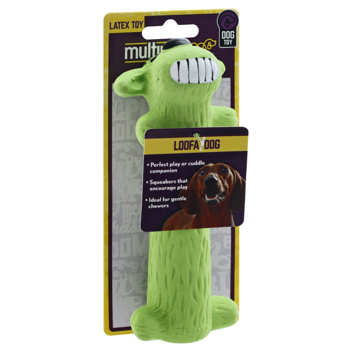 slide 3 of 8, MultiPet Toy Dog Loofa Latex 1.000 Ea, 1 ct