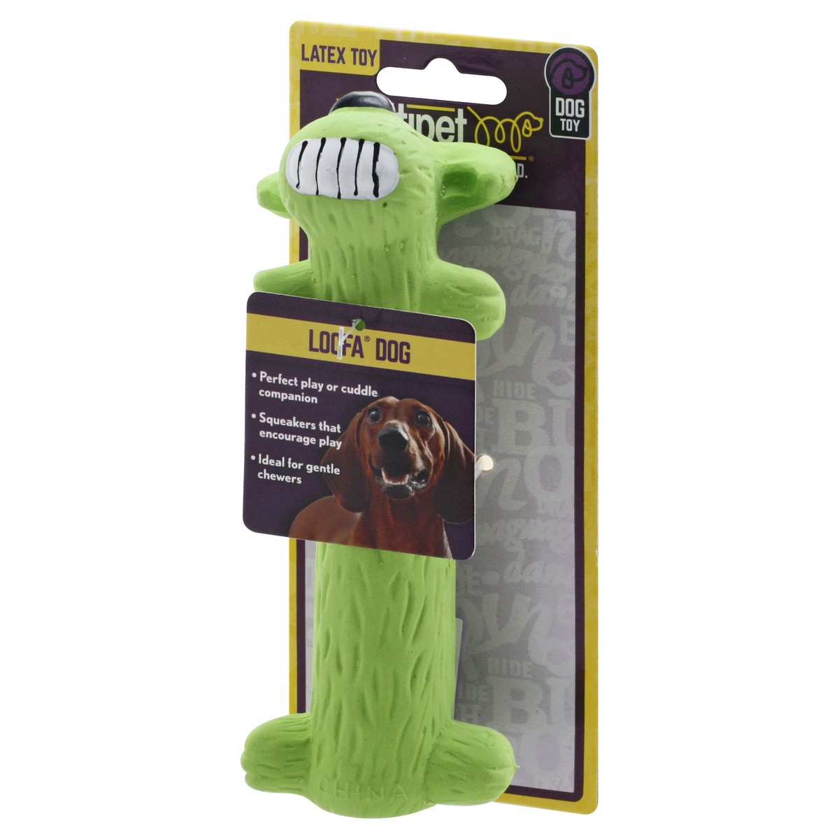 slide 4 of 8, MultiPet Toy Dog Loofa Latex 1.000 Ea, 1 ct