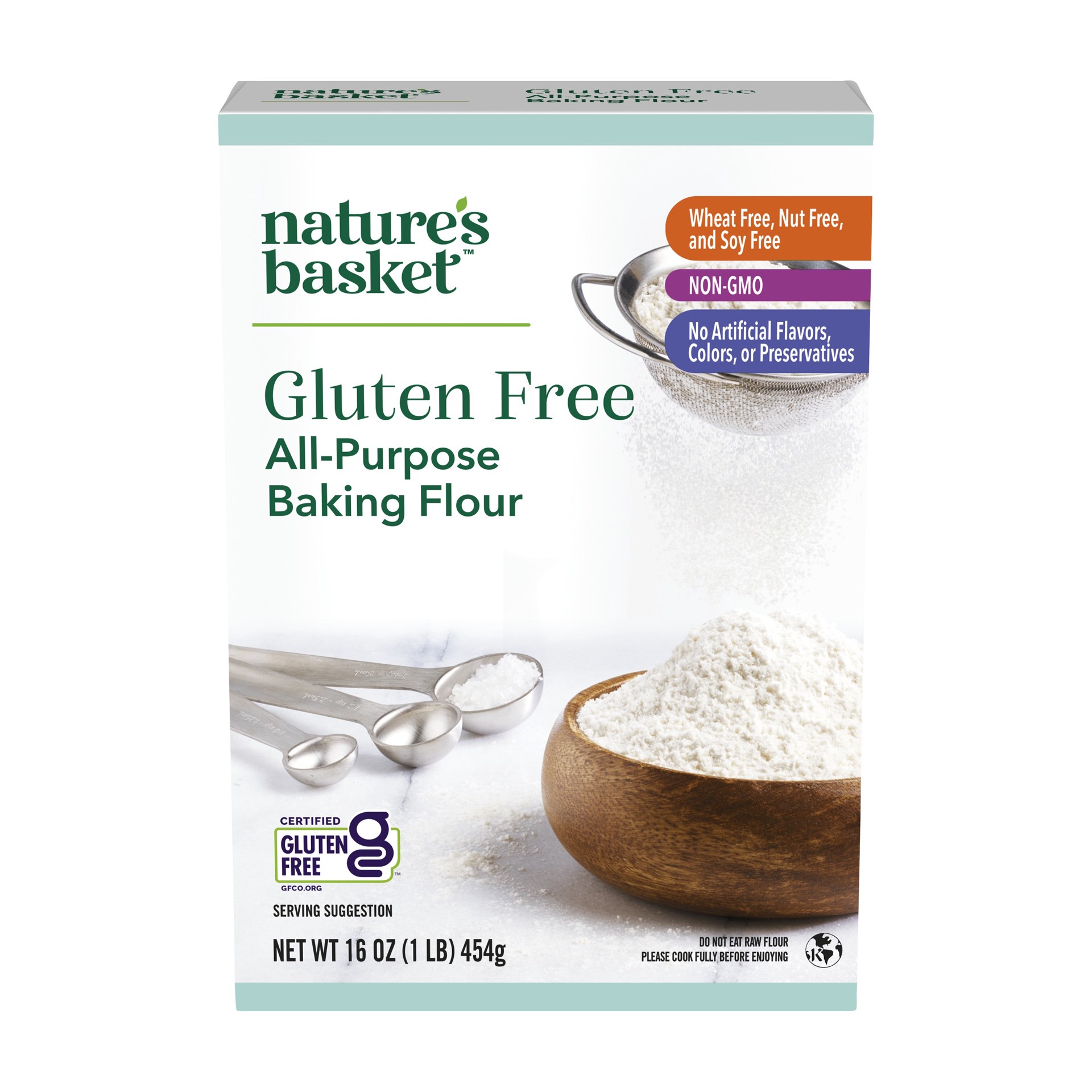 slide 1 of 1, nature's basket Gf Baking Flour, 16 oz