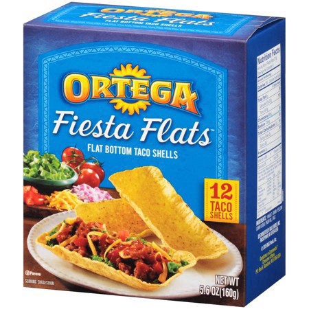 slide 26 of 27, Ortega Fiesta Flats Flat Bottom Taco Shells, 12 ct