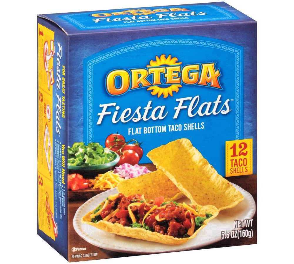 slide 18 of 27, Ortega Fiesta Flats Flat Bottom Taco Shells, 12 ct