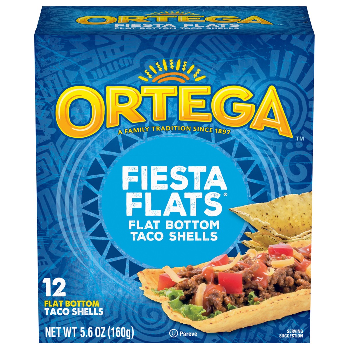slide 1 of 27, Ortega Fiesta Flats Flat Bottom Taco Shells, 12 ct