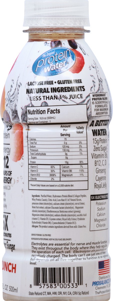 slide 6 of 10, Protein Water Water - 16.9 fl oz, 16.9 fl oz