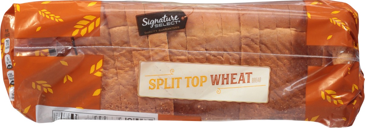 slide 3 of 13, Signature Select Split Top Wheat Bread 20 oz, 20 oz