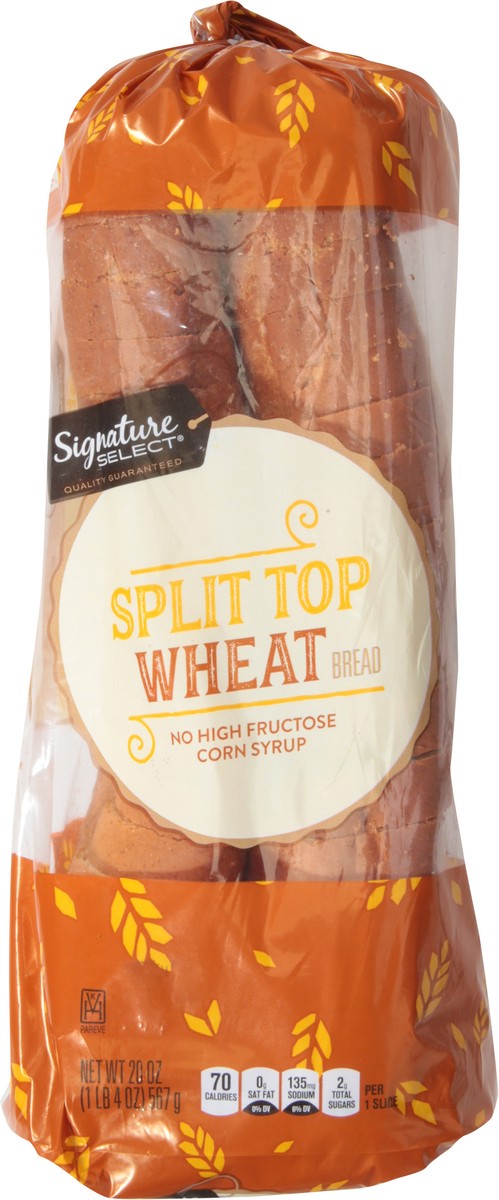 slide 7 of 13, Signature Select Split Top Wheat Bread 20 oz, 20 oz