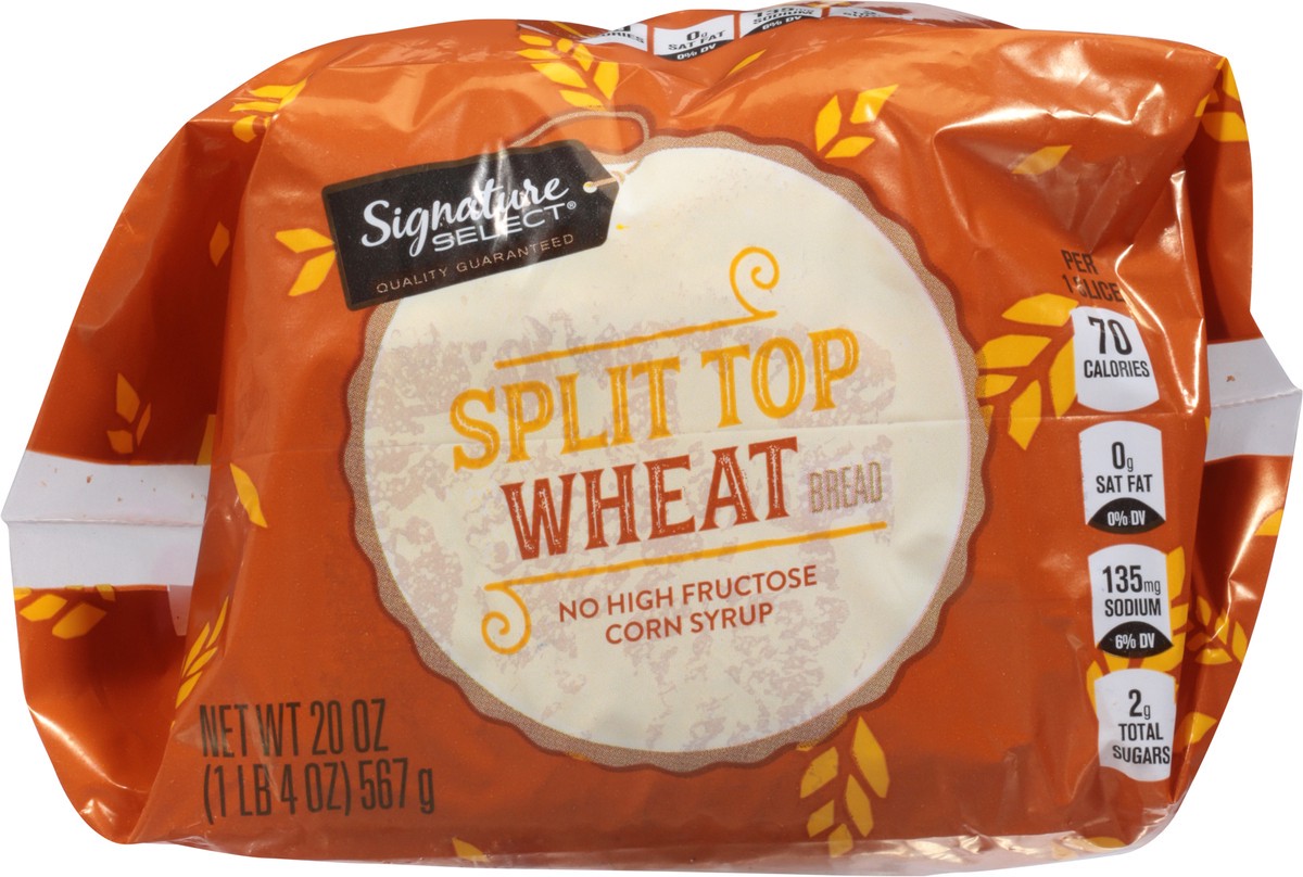 slide 12 of 13, Signature Select Split Top Wheat Bread 20 oz, 20 oz