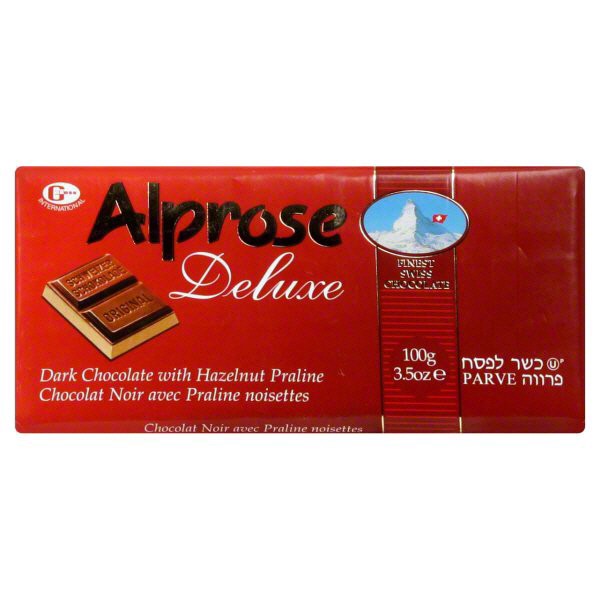 slide 1 of 1, Alprose Dark Chocolate Bar With Hazelnut Praline, 3.5 oz