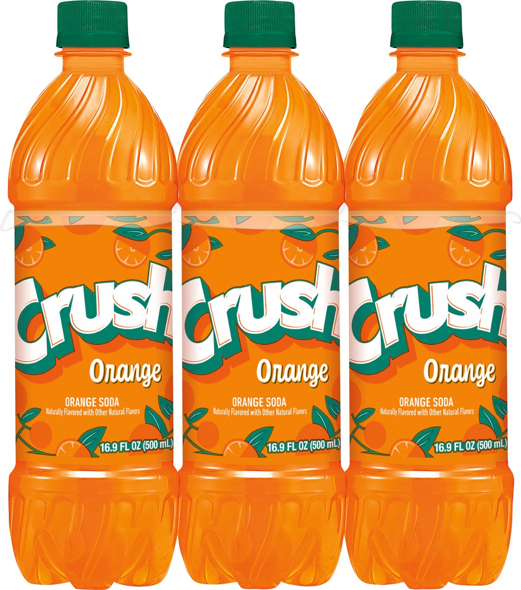 slide 3 of 7, Crush Orange Soda, .5 L bottles, 6 pack, 6 ct; 16.9 fl oz